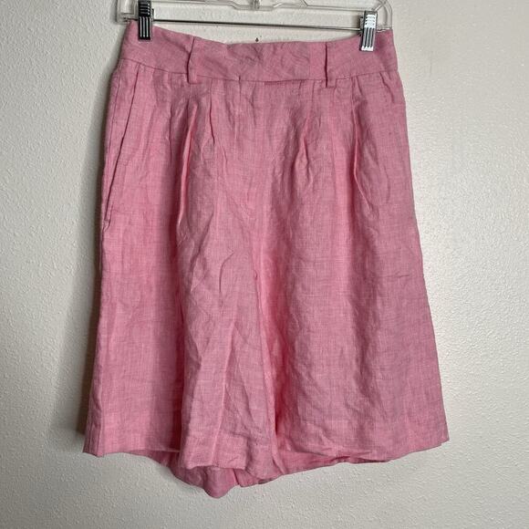 REMAIN BIRGER CHRISTENSEN Linen Bermuda Shorts Pink Size 4 - Picture 7 of 12